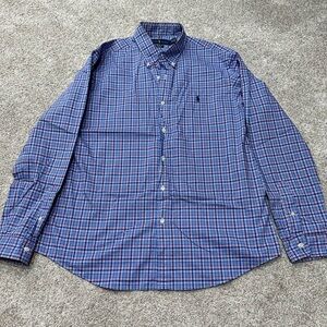 Ralph Lauren Blue and Red Plaid Shirt